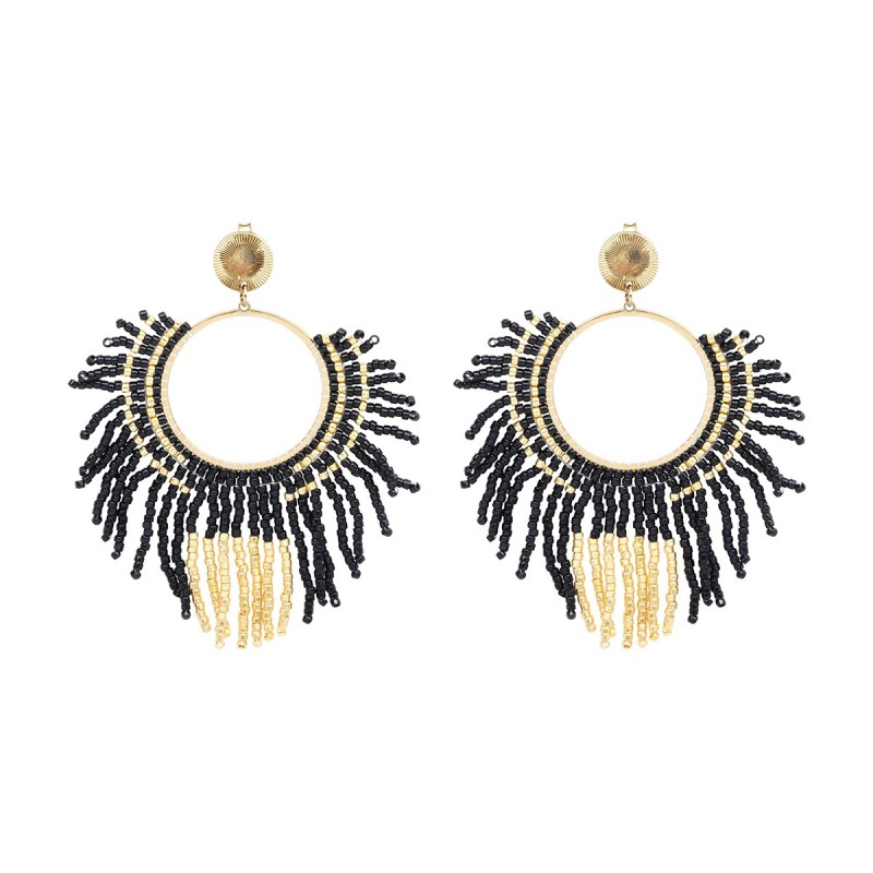 Paire de boucles d'oreilles Isla Black édition