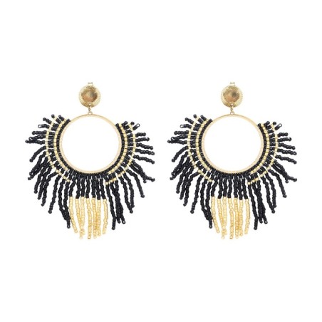 Paire de boucles d'oreilles Isla Black édition