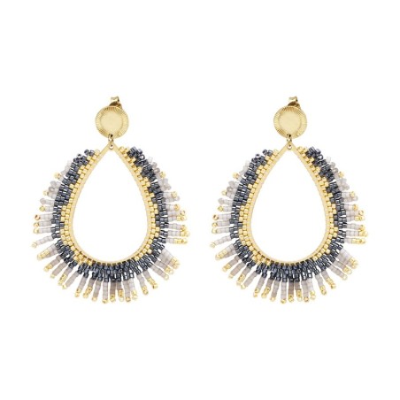 Paire de boucles d'oreilles Maya Semi-lunaire