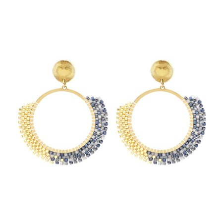Paire de boucles d'oreilles Tal Semi-lunaire