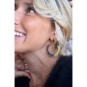Paire de boucles d'oreilles Tal Semi-lunaire