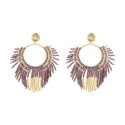 Paire de boucles d'oreilles Isla Bronze couture