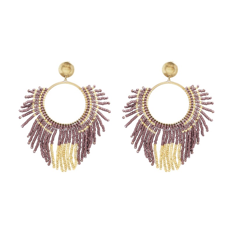 Paire de boucles d'oreilles Isla Bronze couture