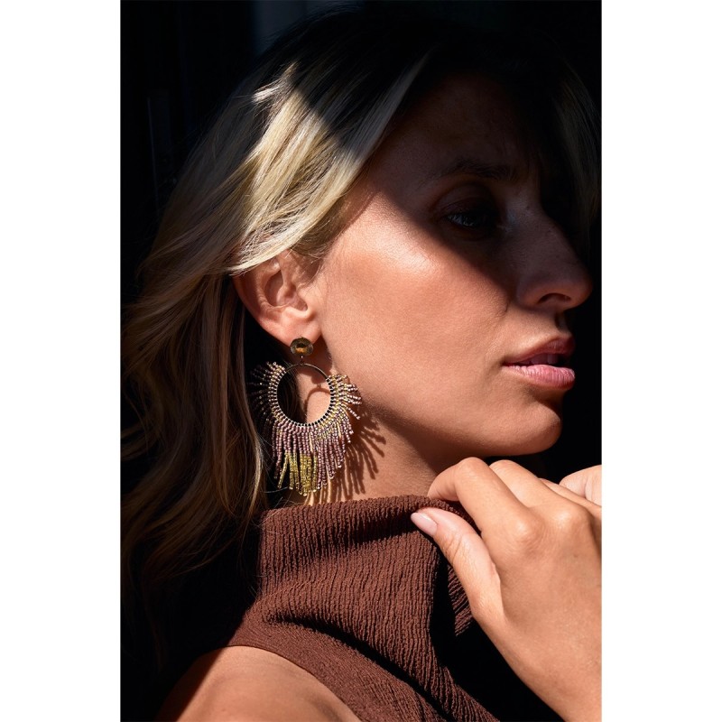 Paire de boucles d'oreilles Isla Bronze couture