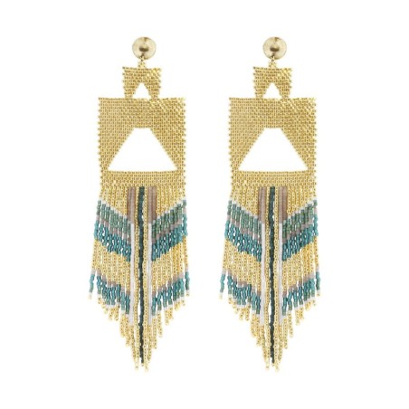 Paire de boucles d'oreilles Serena Émeraude touch