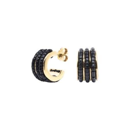 Paire de boucles d'oreilles Sélène Black édition