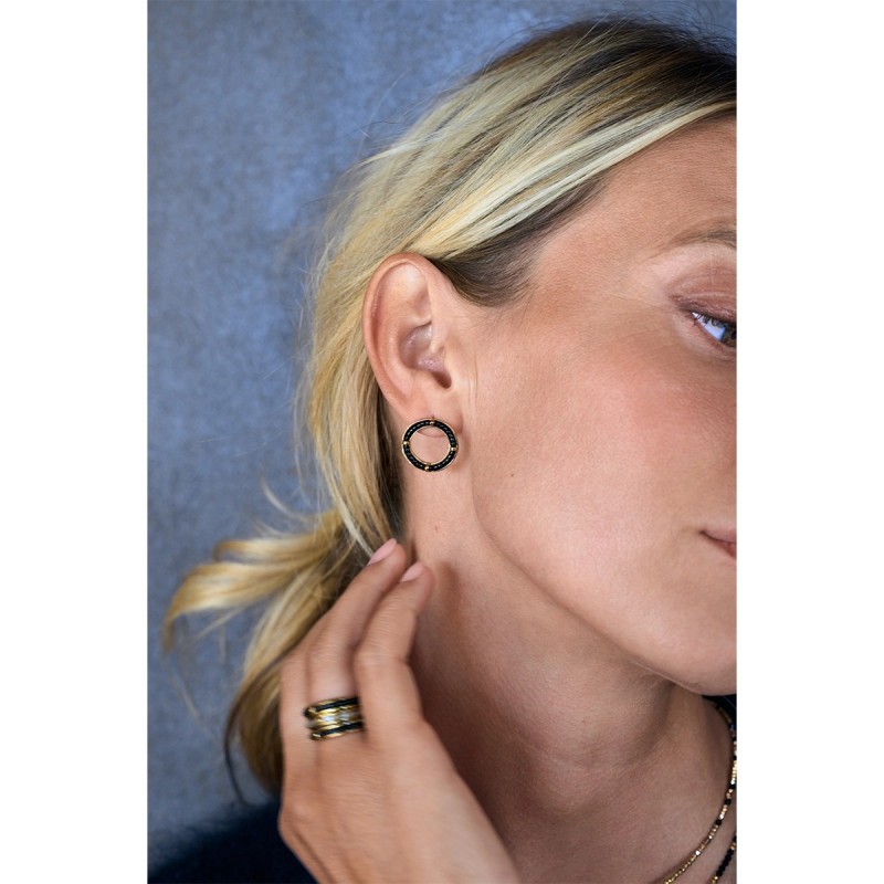 Paire de boucles d'oreilles Mira Black édition