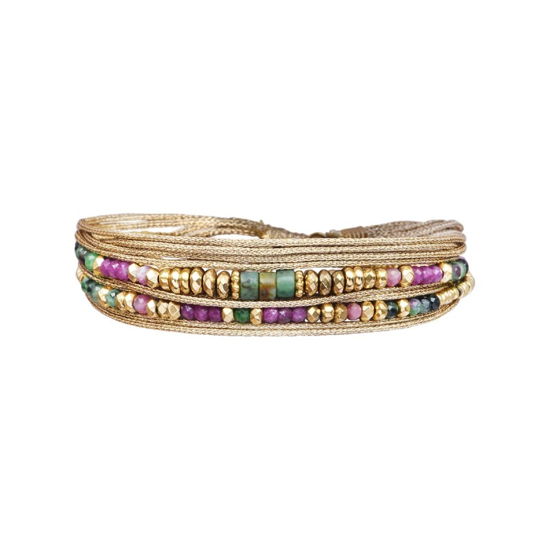 Bracelet Rim 2 tours Rubis & Rubis zoïste