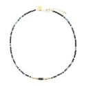 Collier Rim Tourmaline bleue & Spinelle noir