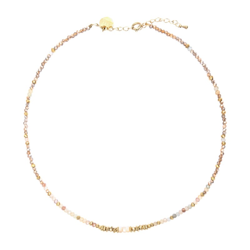 Collier Rim Tourmaline jaune & Cristal