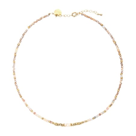 Collier Rim Tourmaline jaune & Cristal