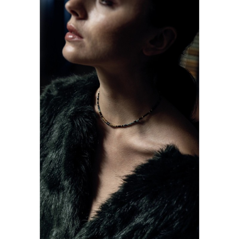 Collier Rim Tourmaline Verte & Grenat naturel