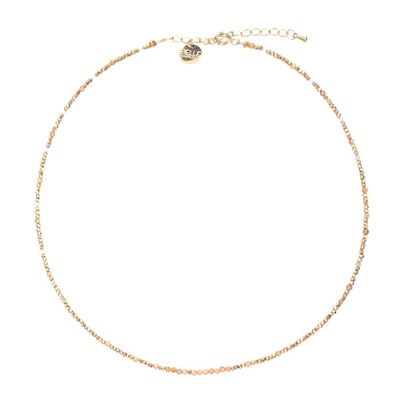 Collier Sarah Tourmaline jaune & Cristal