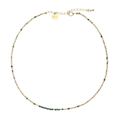 Collier Sarah Spinelle vert brillant & Turquoise africaine
