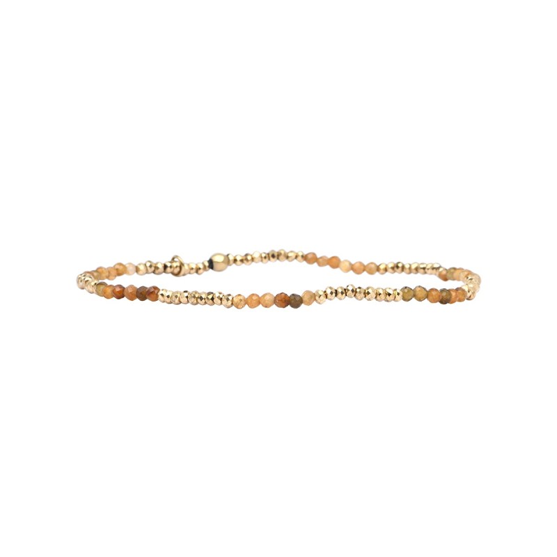Bracelet Sarah élastique Tourmaline jaune