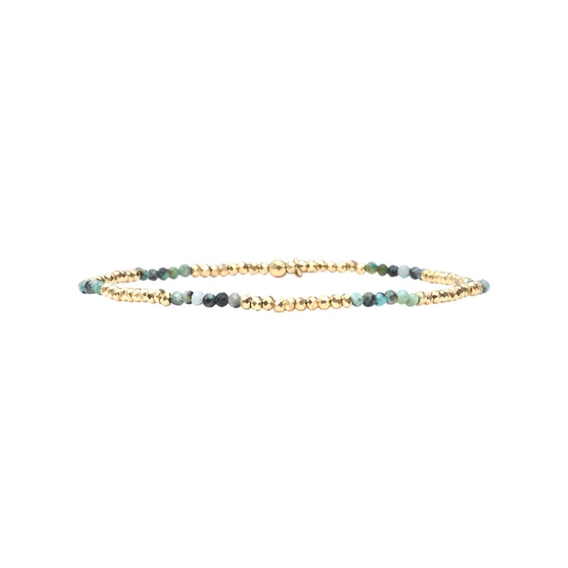 Bracelet Sarah élastique Turquoise africaine