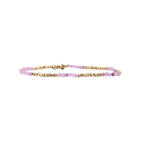 Bracelet Sarah élastique Tourmaline rose