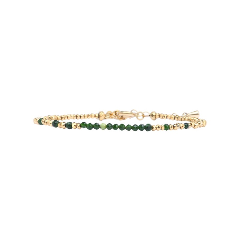 Bracelet Sarah Spinelle vert brillant & Turquoise africaine