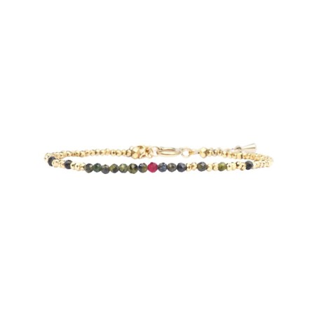 Bracelet Sarah Tourmaline Verte & Grenat naturel