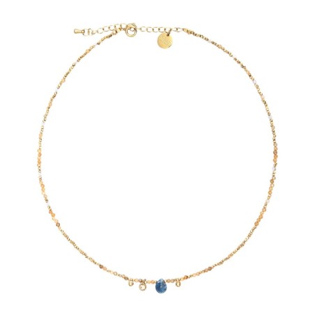 Collier Gabrielle Tourmaline jaune & Cristal