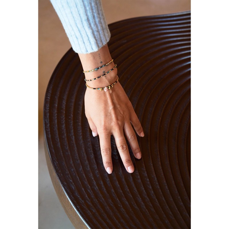 Bracelet Gabrielle  Tourmaline Verte & Grenat naturel