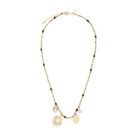 Collier Lucky charms Spinelle noir