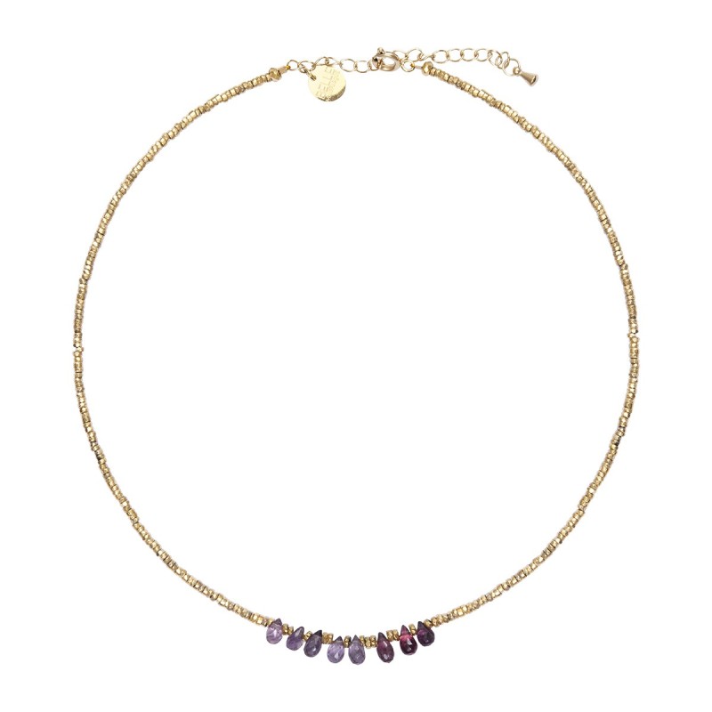 Collier Samarcande saphir mauve
