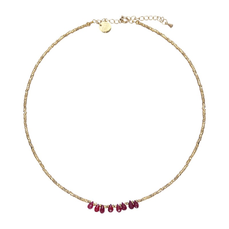 Collier Samarcande saphir rouge vif