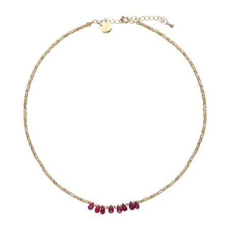 Collier Samarcande saphir rouge vif