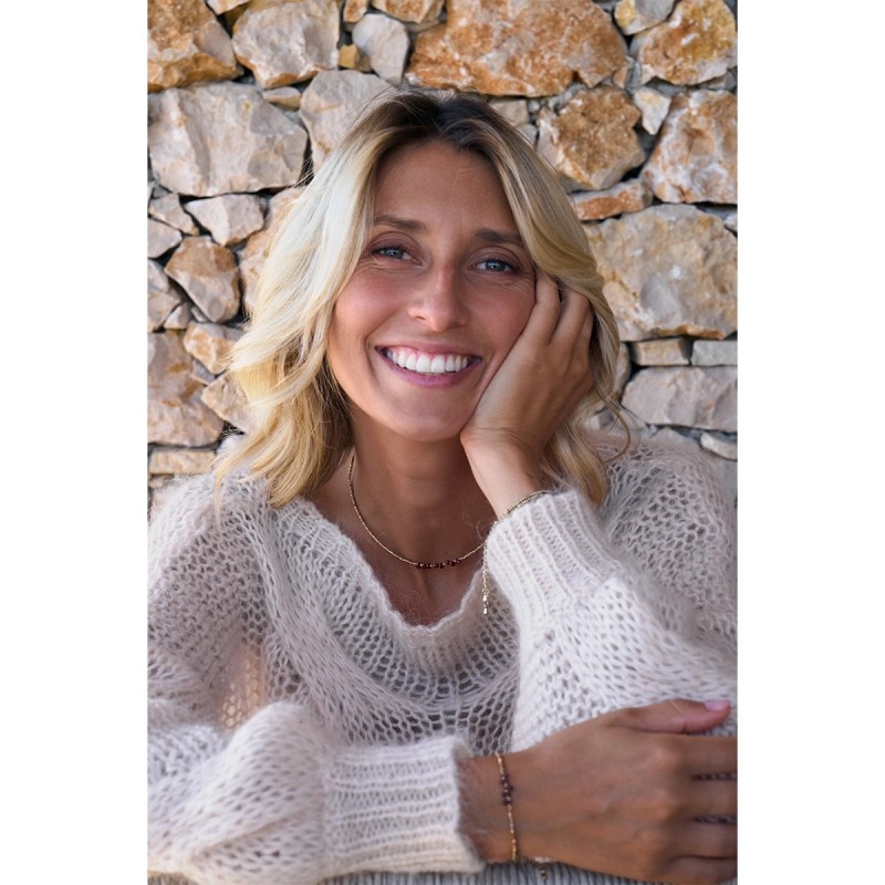 Bracelet Samarcande saphir rouge vif