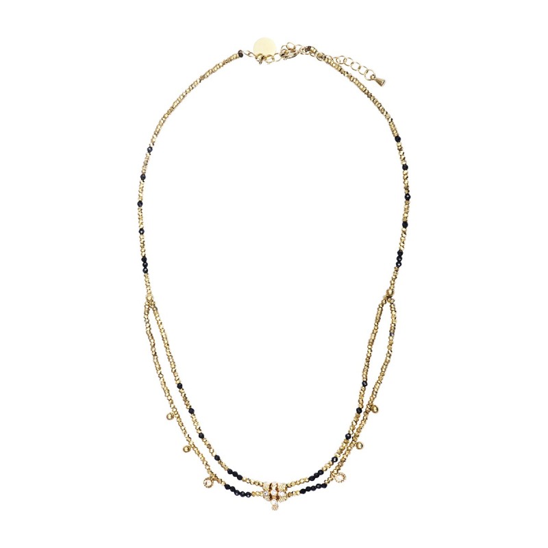 Collier Camelia Spinelle noir