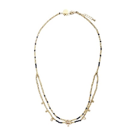 Collier Camelia Spinelle noir