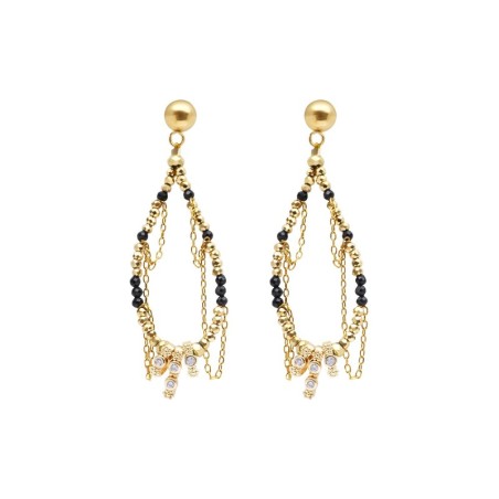 Boucles Camelia Spinelle noir