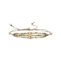 Bracelet 3 rangs Camelia Pyrite