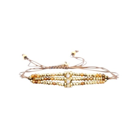 Bracelet 3 rangs Camelia Tourmaline jaune