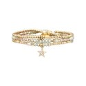Bracelet 3 tours Gaby Cristal vert flâner au jardin