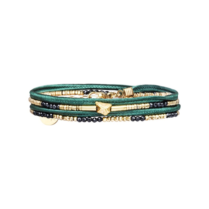 Bracelet Rima 2 tours Spinelle noir
