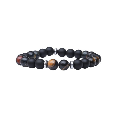 Bracelet Mika onyx Œil de Tigre Bleu