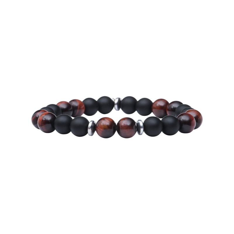 Bracelet Mika onyx Œil de Tigre rouge