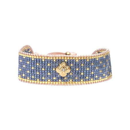 Bracelet Mayssane jungle Bali bleu pastel délicat