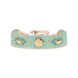 Bracelet Paradise blue Maldives triple Éventail