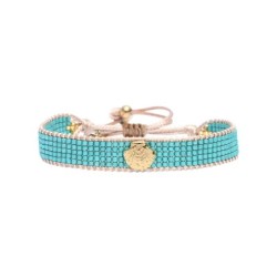 Bracelet Anamé blue Maldives Wild summer Éventail turquoise