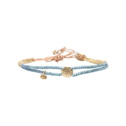 Bracelet Anamé blue Maldives Wild summer Éventail bonheur