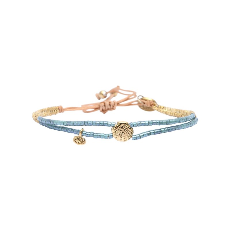 Bracelet Anamé blue Maldives Wild summer Éventail bonheur