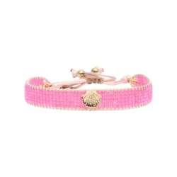 Bracelet Anamé Miami Wild summer Éventail rose fluo