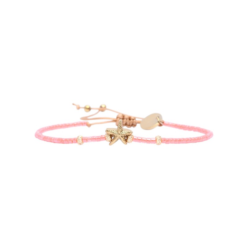 Bracelet Hizya Tulum Wild summer rose vif incarnat