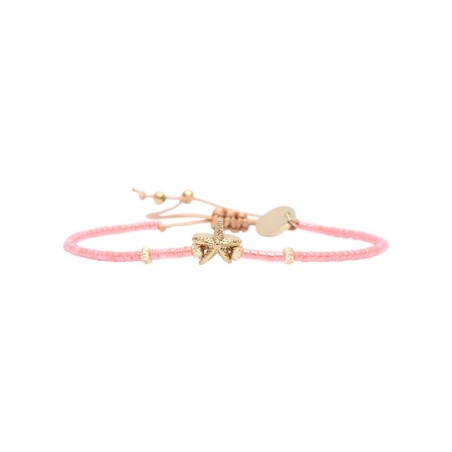 Bracelet Hizya Tulum Wild summer rose vif incarnat