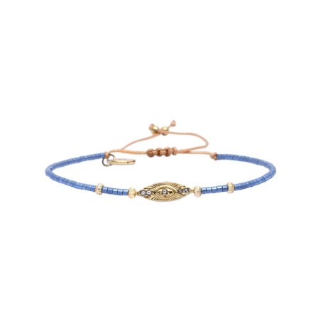 Bracelet Hizya Santorini Lucky belle bleu sortie en mer