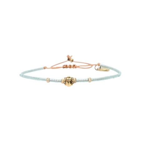 Bracelet Hizya Verde di positano Lucky belle émeraude lustré