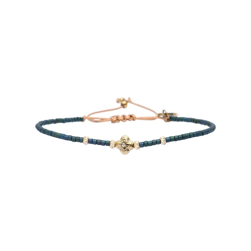 Bracelet Hizya jungle Bali Lucky belle vert impérial